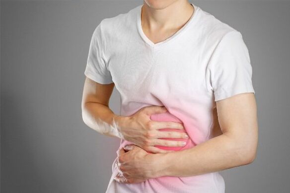 Abdominal pain with amebiasis